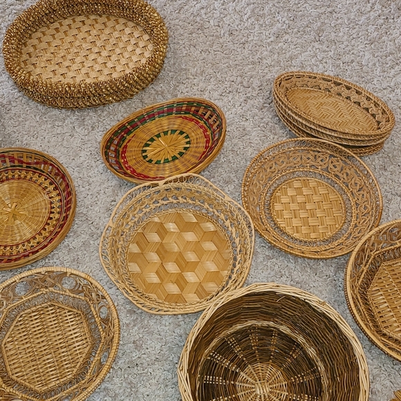 Straw wicker baskets set of 5 - Picture 12 of 12